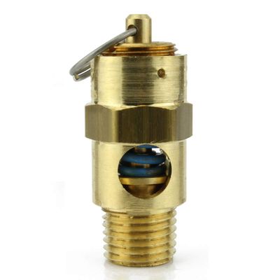 New 1/4" ASME Brass Safety relief Valve 100 PSI American made Compressed air pop off valve
