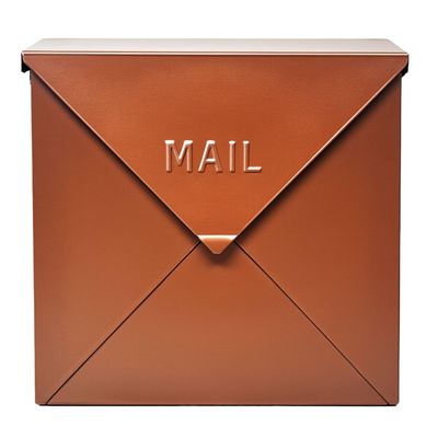 NACH Mailboxes for Outside Wall Mount, 10 x 10 x 4 inch Rustic Brown Mail Boxes for House Outside, Waterproof Mailboxes for Outside - Chicago Style Mail Box