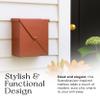 NACH Mailboxes for Outside Wall Mount, 10 x 10 x 4 inch Rustic Brown Mail Boxes for House Outside, Waterproof Mailboxes for Outside - Chicago Style Mail Box view 2
