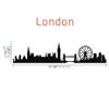 London Skyline Wall Decal London Skyline Silhouette Wall Sticker England City Wall Decor Wall Graphic Home Art Decoration Black view 3