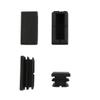 uxcell Rectangle Blanking End Tube Caps Inserts 20mmx40mm 50Pcs Black view 2