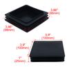 uxcell 100mmx100mm Plastic Square Inserts End Blanking Caps Black 4 Pcs view 2