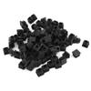 uxcell Square Non Slip Caps Tubing Inserts Bung 15mmx15mm 100Pcs Black view 1