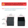 uxcell Plastic Square Tube Inserts End Blanking Caps 28mmx28mm 20Pcs Black view 2
