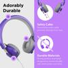 LilGadgets Untangled Pro On-Ear Wireless Kids Headphones for School, Microphone, Volume Limited, SharePort Technology, SoftTouch Padding - Purple Bluetooth Headphones view 2