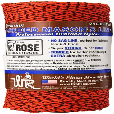 Kraft Tool RO686 Super Tough Bonded Braided Nylon Line Orange & Black - 685'