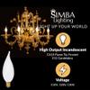 Simba Lighting Candelabra Flame Tip Frosted CA10 25W E12 Base 120V, 12 Pack view 2