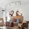 DigTour WallArt Octopus Tentacles Wall Decal Sprut Kraken Wall Sticker Ocean Sea Animal Wall Graphic Vinyl Home Art Decor Black view 2