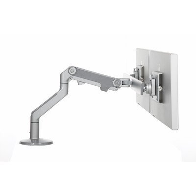 Humanscale M8 Monitor Height Adjustable 2 Screen Desk Mount Finish: Silver with Gray Trim, Base Type: Clamp