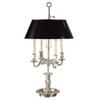 Upgradelights 16 Inch Black with Gold Interior Bouillotte Lamp Shade in a Glossy Black Parchment view 2