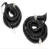 iMBAPrice (Pack of 2) Black Coiled Telephone Phone Handset Cable Cord, Coiled Length 3 to 12 feet Uncoiled (Value Pack) view 1