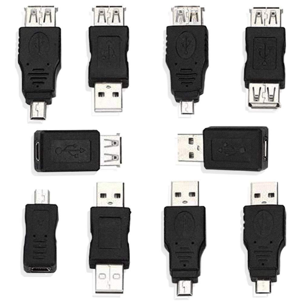 Blacell OTG 5 Pin F/M Mini Changer Adapter Converter USB Male to Female Micro USB