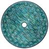 Vigo Vessel Sink Oceania Blue - 17 Artistic Round Bowl Sink for Bathrooms, Tempered Glass Above Counter Bathroom Sink with NonStickShield, QuickDrain & TempGuard, Modern Luxury Design view 2