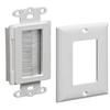 Arlington Industries CED135WP-1 Cable Entry Device with Brush-Style Opening and Wall Plate, 1-Gang, White, 1-Pack view 1