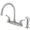 Kingston Brass FB2798YLSP Yosemite 8 Inch Centerset Kitchen Faucet, 8-3/4 inch in Spout Reach, Brushed Nickel view 1