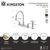 Kingston Brass FB2798YLSP Yosemite 8 Inch Centerset Kitchen Faucet, 8-3/4 inch in Spout Reach, Brushed Nickel view 3