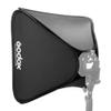 Godox 24"x24"/60cmx60cm Portable Collapsible Softbox Kit for Camera Photography Studio Flash fit Bowens Elinchrom Mount view 1