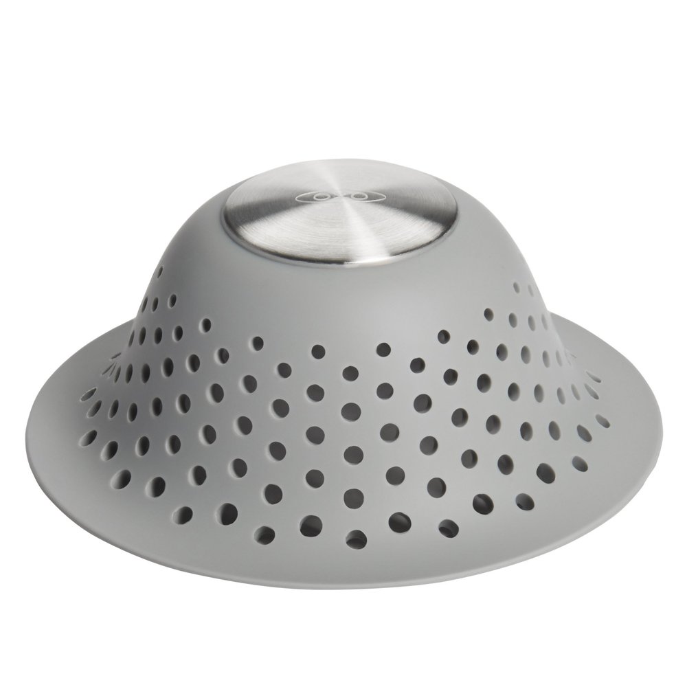 OXO Good Grips Silicone Shower & Tub Drain Protector, Hair Drain Catcher
