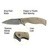 Kilimanjaro Morsa Folding Knife, 3.5-Inch 8Cr13MoV Stainless Steel Blade with Titanium Nitride Coating, G10 Handle, Flipper Opening with Dual Thumb Stud and Liner Lock  910028 view 2