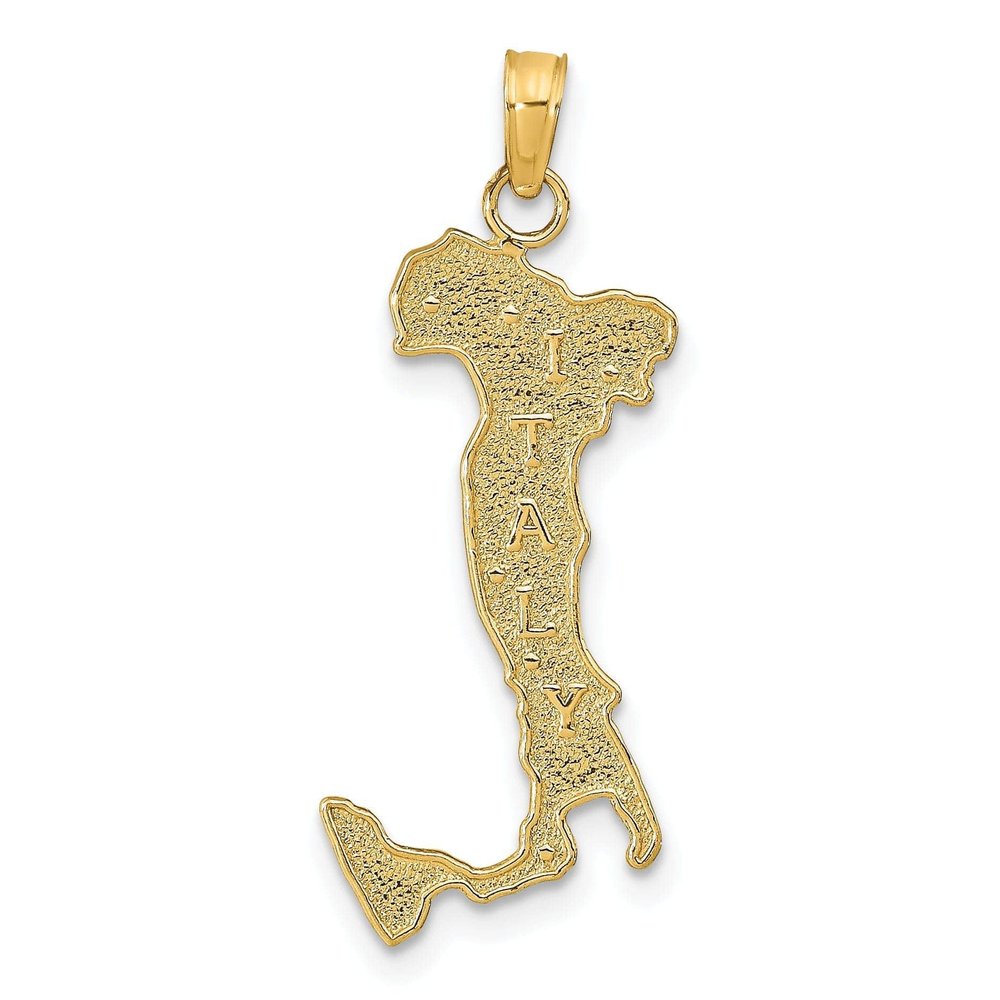 Licase for Nexus 5 14K Yellow Gold Texture Finish Map of ITALY Boot Solid Charm Pendant