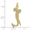 Licase for Nexus 5 14K Yellow Gold Texture Finish Map of ITALY Boot Solid Charm Pendant view 2