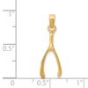 Charms Collection 14k Wishbone Pendant K2766 view 4