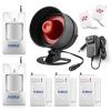 KERUI Standalone Home Office Shop Security Alarm System Kit,Wireless Loud Indoor/Outdoor Weatherproof Siren Horn with Remote Control and Door Contact Sensor,Motion Sensor,Up to 115db,NO WiFi/GSM/APP view 1