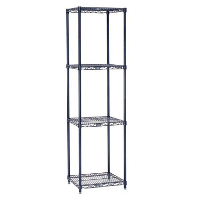 Nexelon Wire Shelving, Blue Epoxy, 24" W X 24" D X 74" H