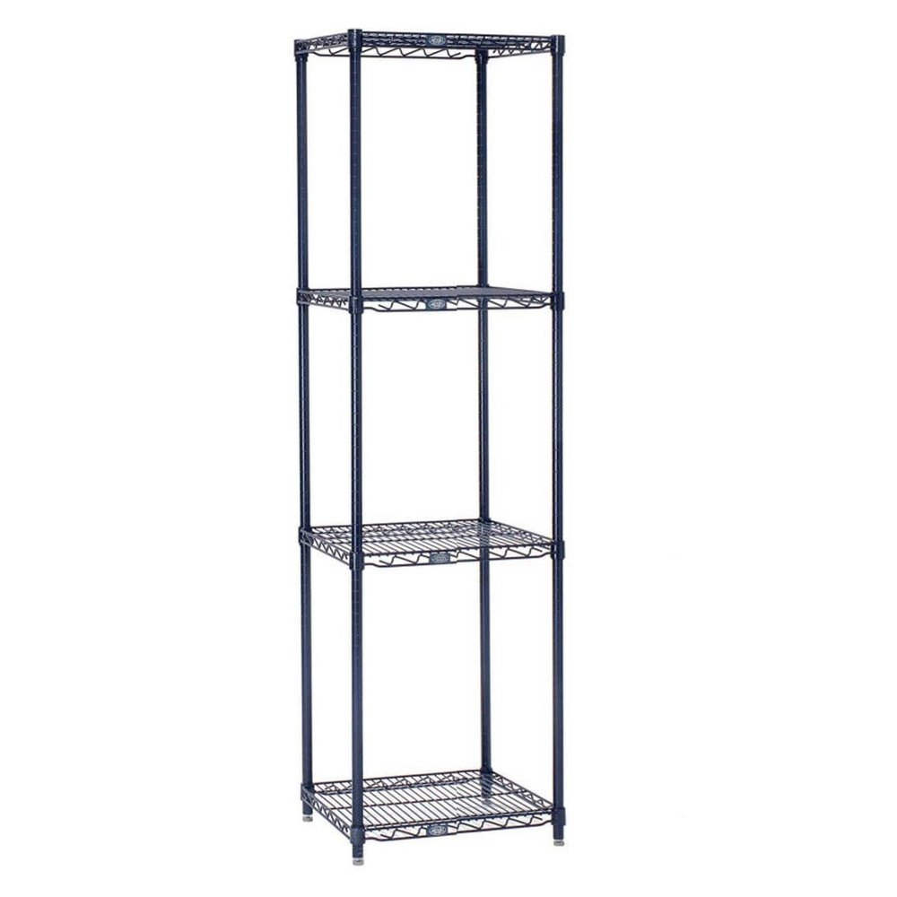 Nexelon Wire Shelving, Blue Epoxy, 24" W X 24" D X 74" H