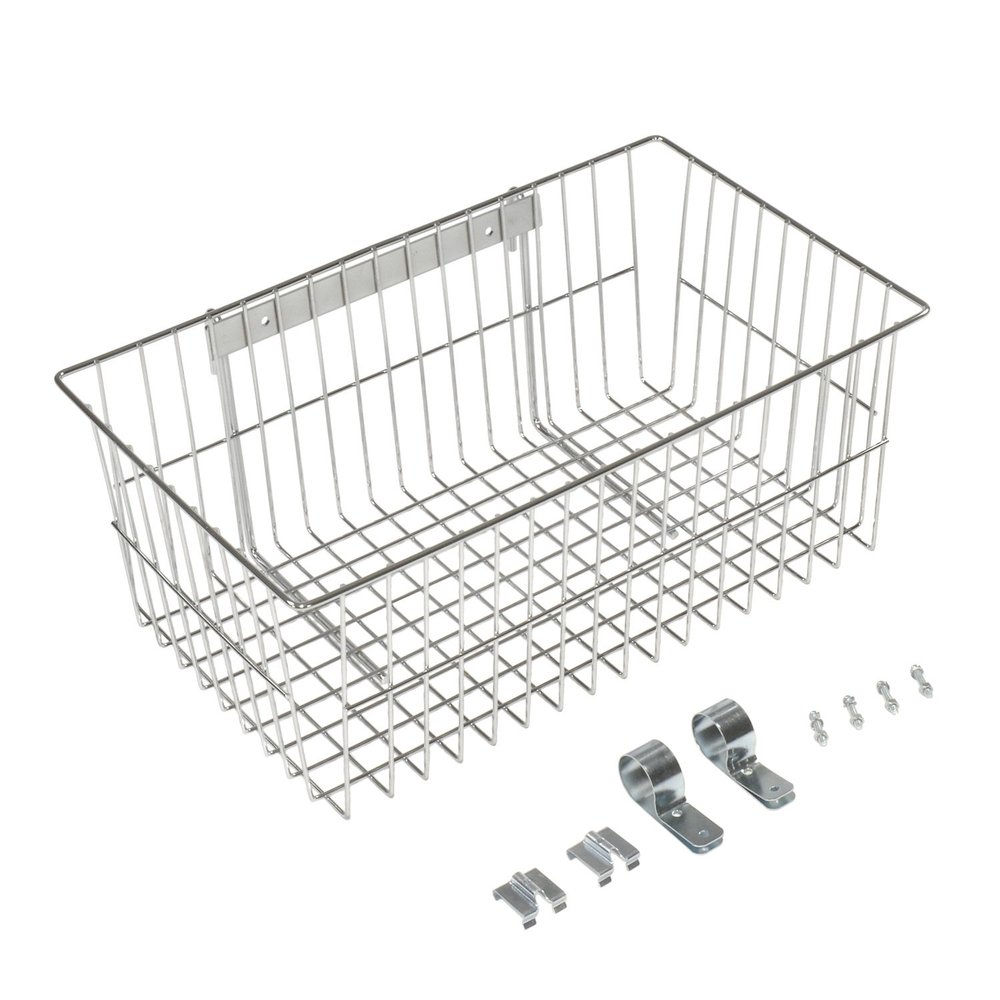 Nexel Wire Basket, Chrome Finish, 17"W x 7"L x 10"H