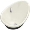 KOHLER K-5403-P5-96 Iron Plains Wading Pool Oval Bathroom Sink with Iron Black Painted Underside, Biscuit view 1