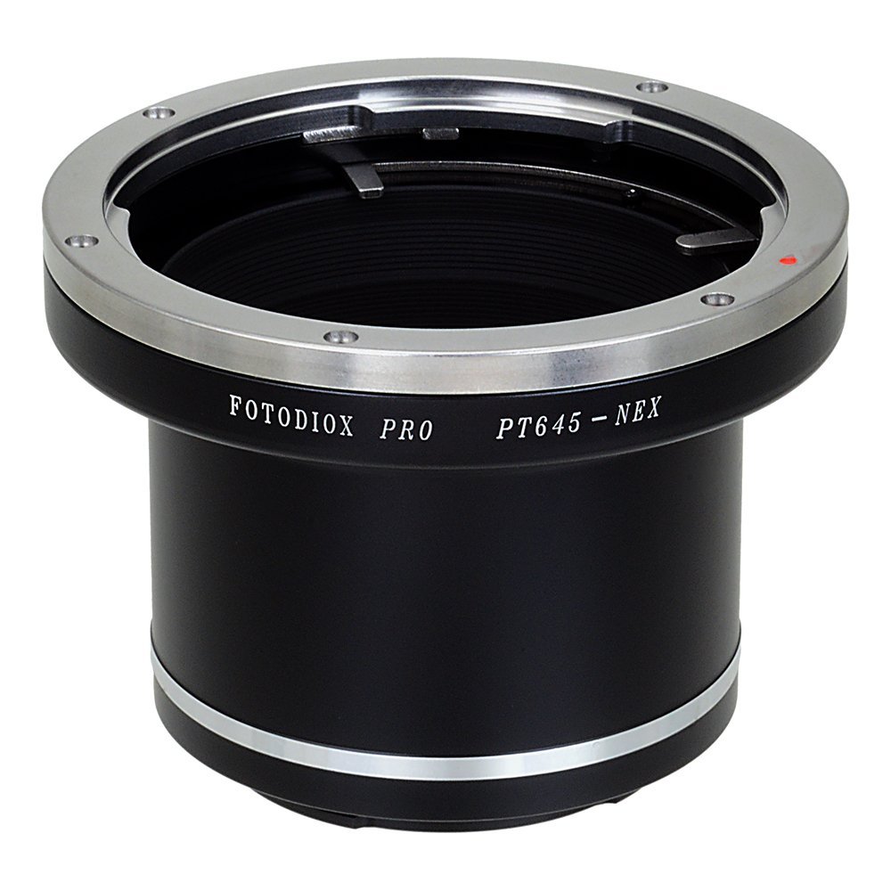 Fotodiox Pro Lens Mount Adapter, Pentax 645 (P645) Mount Lenses to Sony E-Mount Mirrorless Camera Adapter - for Sony NEX & E-Mount Camera Bodies (APS-C & Full Frame Such as NEX-5, NEX-7 & a7), Black