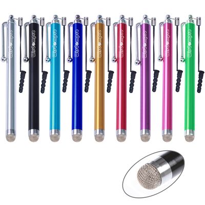 Wisdompro Stylus Pens for Touch Screens, 9 Pack of Universal Microfiber Tip Stylus with Lanyard Tether for iPad, for Tablet, for iPhone, for Samsung and All Touchsreen Devices - 9 Color