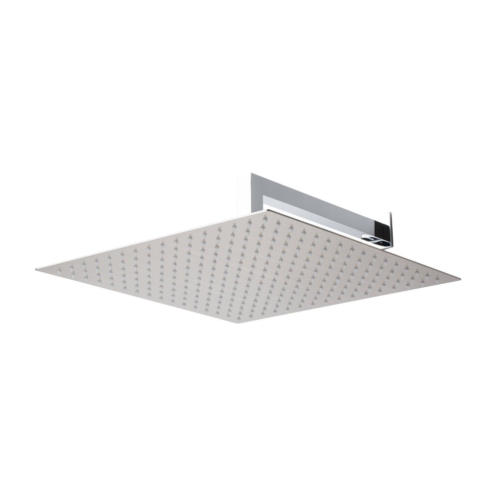 BAI 0421 Stainless Steel 16-inch Square Rainfall Shower Head in Brushed Nickel Finish