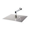 BAI 0421 Stainless Steel 16-inch Square Rainfall Shower Head in Brushed Nickel Finish view 2