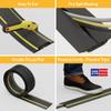 D-Line 6ft Floor Cord Cover, Made in USA Linkable Cable Protector, Hide Extension Cords, Protect Cords, Prevent Cable Trips, Cord Hider, Heavy Duty - Cord Cavity = 1.18" (W) x 0.39" (H), Black/Yellow view 2