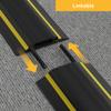 D-Line 6ft Floor Cord Cover, Made in USA Linkable Cable Protector, Hide Extension Cords, Protect Cords, Prevent Cable Trips, Cord Hider, Heavy Duty - Cord Cavity = 1.18" (W) x 0.39" (H), Black/Yellow view 4