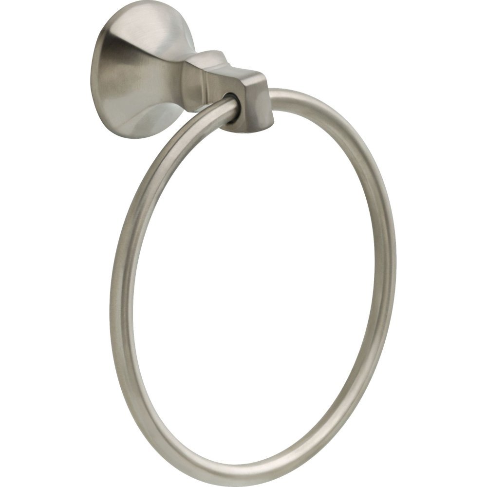 Delta Ashlyn (1-Pack) Hand Towel Holder Brilliance Stainless Steel Towel Racks for Bathroom Wall Round Towel Ring Holder for Bath Towel Hanger for Kitchen, Bathroom Accessories 76446-SS