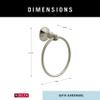 Delta Ashlyn (1-Pack) Hand Towel Holder Brilliance Stainless Steel Towel Racks for Bathroom Wall Round Towel Ring Holder for Bath Towel Hanger for Kitchen, Bathroom Accessories 76446-SS view 3