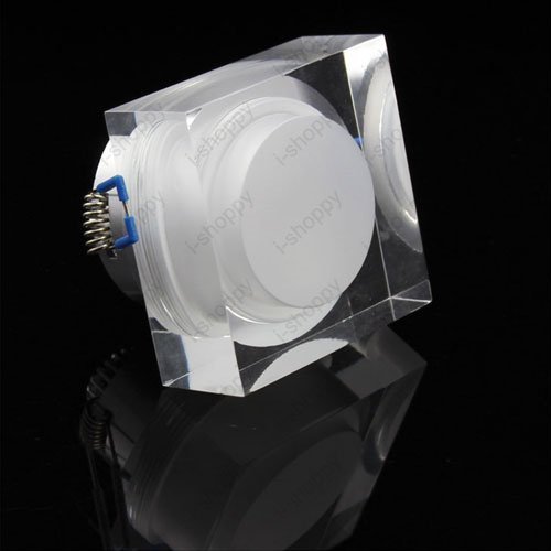 LUMINTURS Acrylic 5W Square LED Ceiling Down Light Fixture Recessed Mounted Lamp