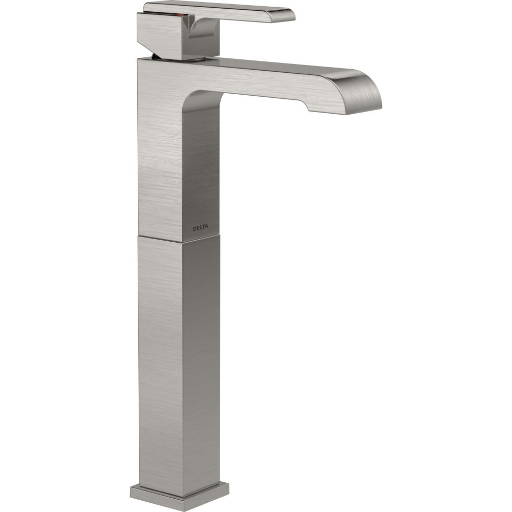 Delta Faucet Ara Vessel Sink Faucet, Single Hole Bathroom Faucet Brushed Nickel, Single Handle Bathroom Faucet, Stainless 767LF-SS