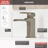Delta Faucet Ara Single Hole Bathroom Faucet Brushed Nickel, Waterfall Faucet, Single Handle, Metal Drain Assembly, Stainless 568LF-SSMPU view 3