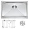 Zuhn Modena 30-Inch Undermount Kitchen Sink, Single Bowl 16 Gauge T304 18/10 Stainless Steel, Brushed Finish, Sound Guard, 30 x 18 x 10 in view 1