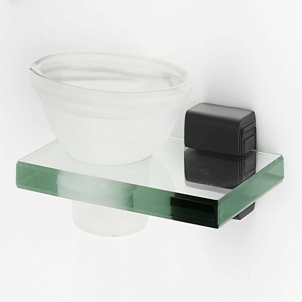 Alno Creations Cube Collection Soap Holder With Dish -a6530-chbrz- Chocolate Bronze