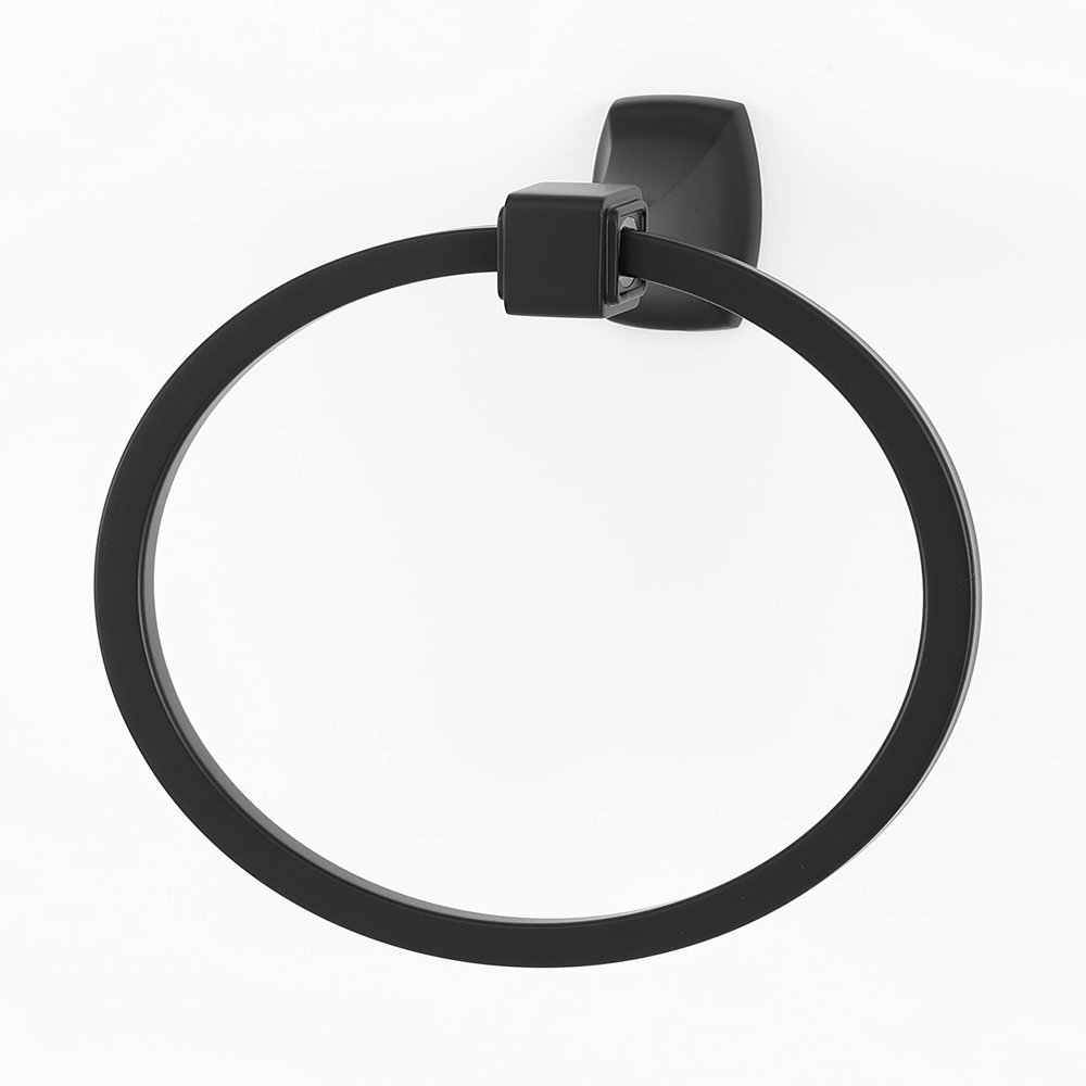 Alno Creations Cube Collection 6" Diameter Towel Ring -a6540-pb- Polished Brass