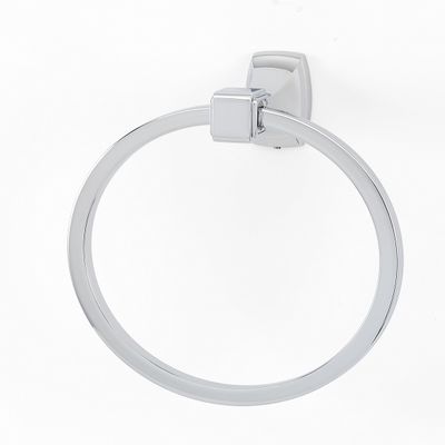 Alno Creations Cube Collection 6" Diameter Towel Ring -a6540-pc- Polished Chrome
