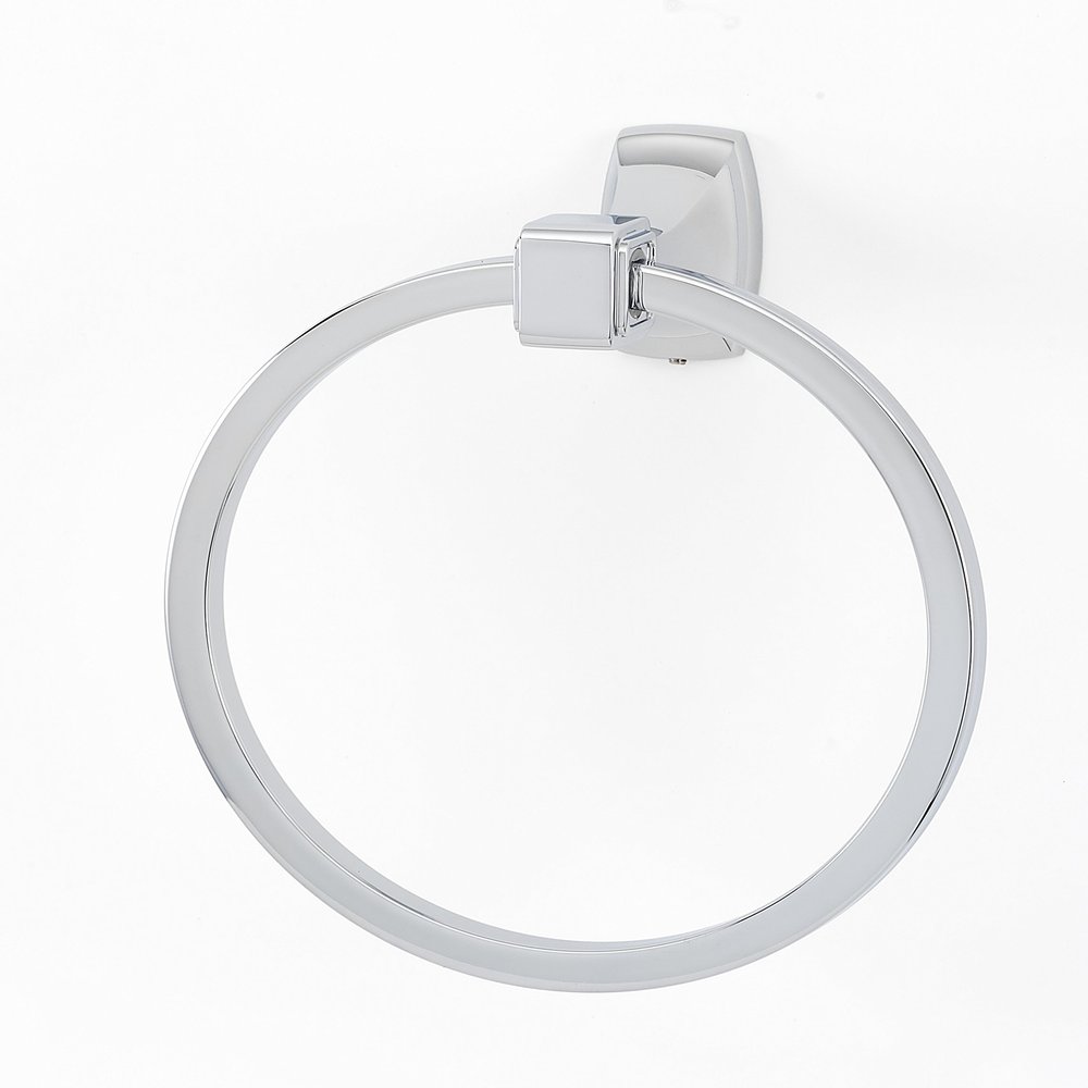 Alno Creations Cube Collection 6" Diameter Towel Ring -a6540-pc- Polished Chrome