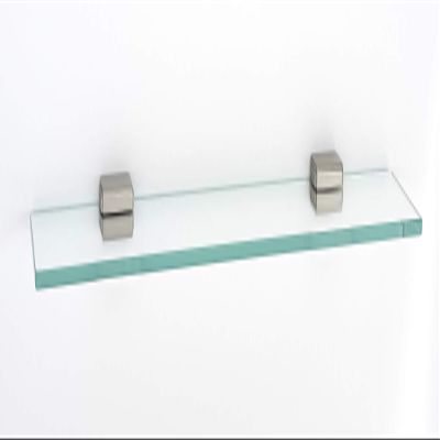 Alno Cube Series 24" Glass Shelf with Brackets - Satin Nickel