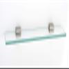 Alno Cube Series 24" Glass Shelf with Brackets - Satin Nickel view 1