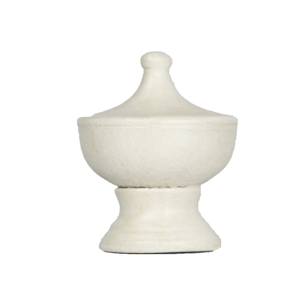Urbanest Urn Lamp Finial, 1 3/4-inch Tall, Distressed White